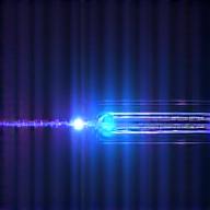 Icon representing a fast network connection, showing digital waves connecting points.